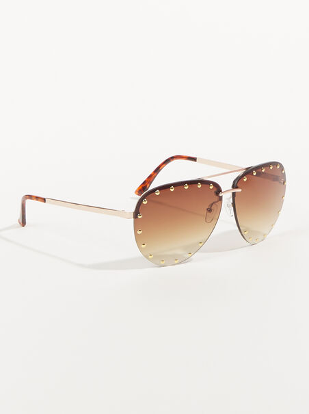 Mia Studded Aviator Sunglasses - AS REVIVAL