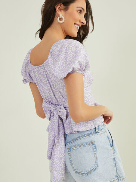 Lola Floral Crossover Top - AS REVIVAL