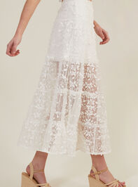 Brixley Embroidered Midi Skirt Detail 4 - AS REVIVAL