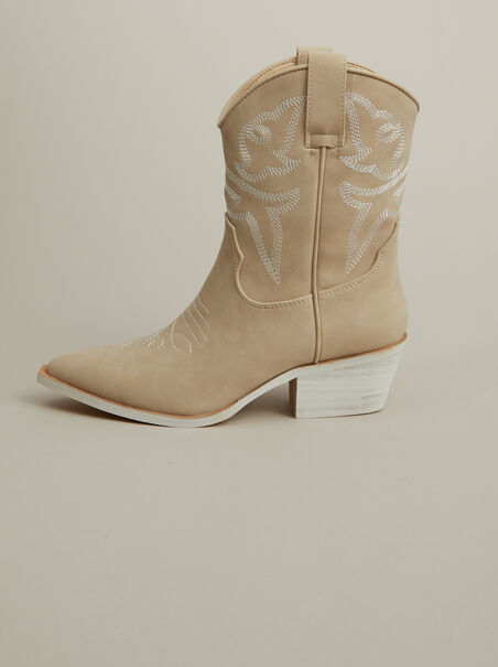 Claire Suede Western Booties - AS REVIVAL
