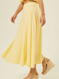 Grace Linen Midi Skirt Detail 4 - AS REVIVAL