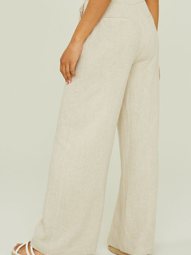 Tessa Linen Trouser Pants Detail 4 - AS REVIVAL