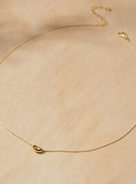 18K Gold Dainty Bean Necklace Detail 4 - AS REVIVAL
