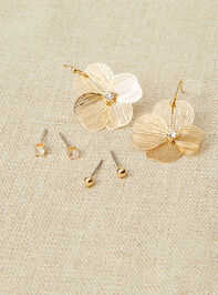 Flower Dangle Earring Set - AS REVIVAL