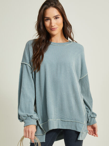 Start Strong Ribbed Pullover - AS REVIVAL