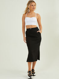 No Doubt Ruched Cropped Tank Detail 5 - AS REVIVAL