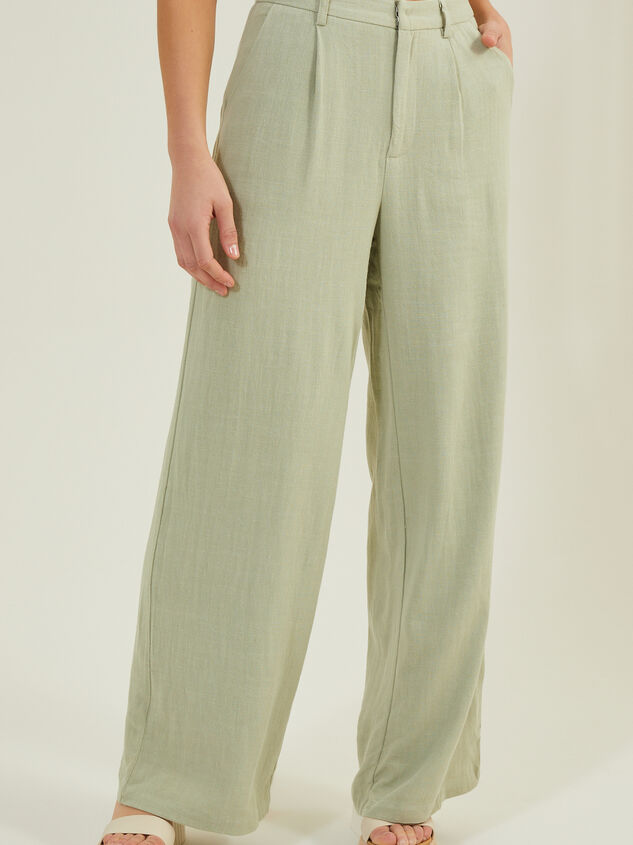 Tessa Linen Trouser Pants Detail 3 - AS REVIVAL