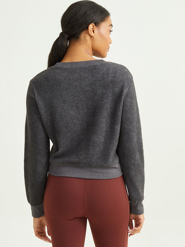 Cropped Field Lounge Pullover Detail 3 - AS REVIVAL