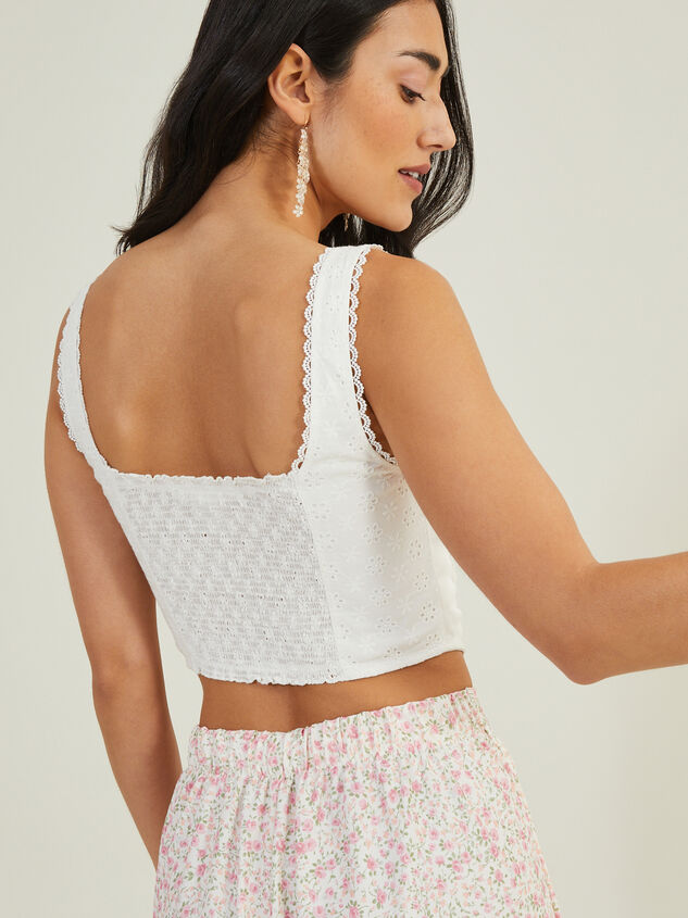 Amy Eyelet Corset Top Detail 4 - AS REVIVAL