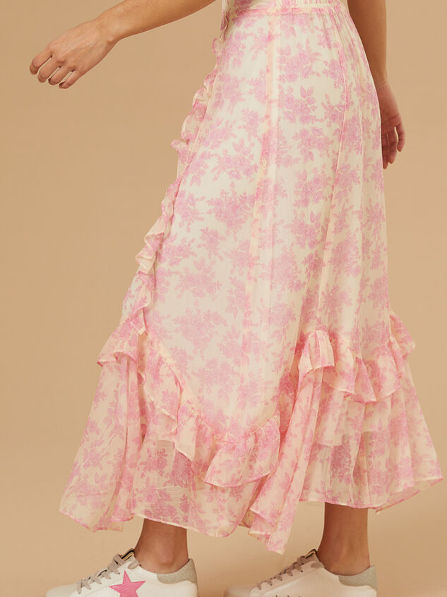 Isabella Floral Midi Skirt Detail 3 - AS REVIVAL