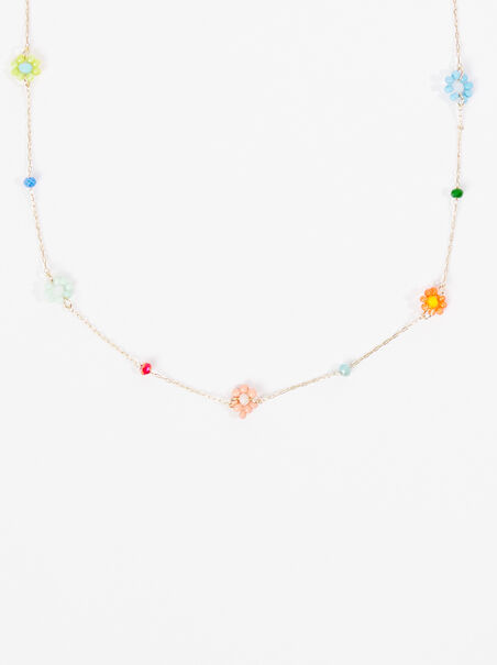 Zoey Beaded Flower Necklace - AS REVIVAL